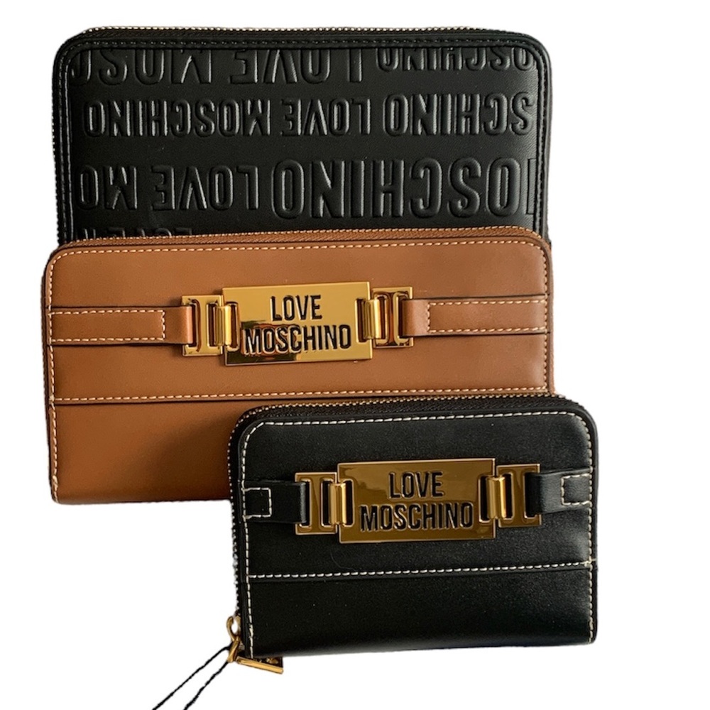 ❤️❤️❤️LOVE MOSCHINO BLACK FAUX LEATHER WALLET WITH ZIP CLOSURE❤️❤️❤️ - Picture 6 of 6